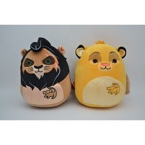 Set of Original Squishmallows - Simba: The Lion King and Scar 8"  Plush Jazwares